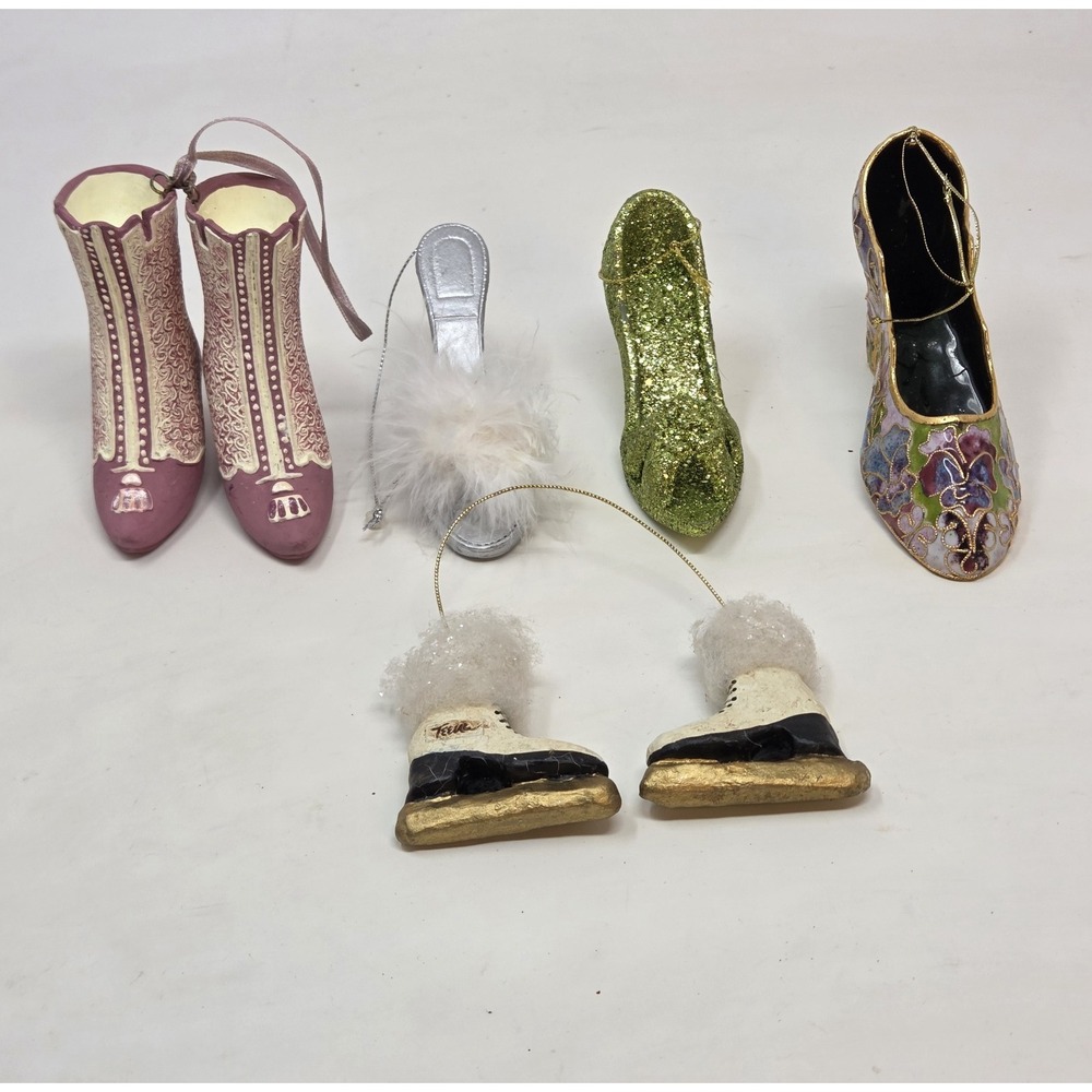Vintage Miniature Shoe Ornament Collectibles Figurine Holiday Decor